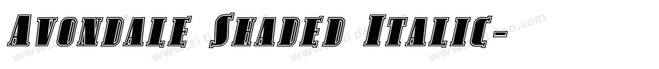 Avondale Shaded Italic字体转换